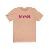 Savage. Classy Bougie! Boss Chic T-Shirt - Heather Peach (Words Middle) - Me You US, LLC