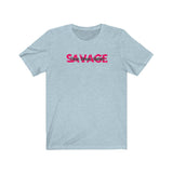 Savage. Classy Bougie! Boss Chic T-Shirt - Heather Ice Blue (Words Middle) - Me You US, LLC